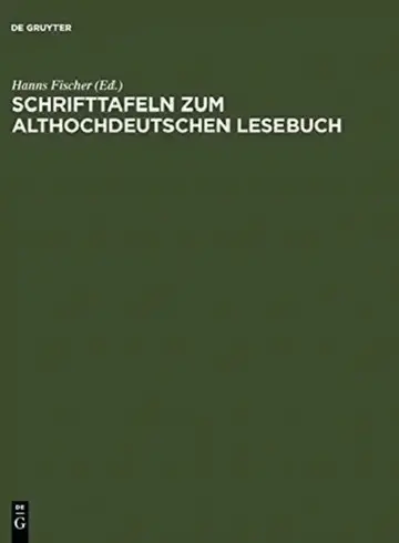 Cover of Schrifttafeln Zum Althochdeutschen Lesebuch