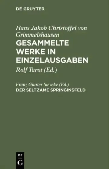 Cover of Gesammelte Werke in Einzelausgaben, Der Seltzame Springinsfeld