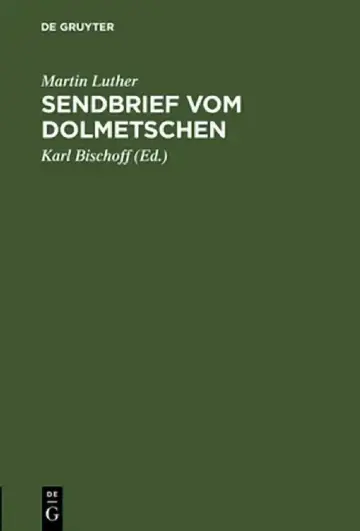 Cover of Sendbrief Vom Dolmetschen