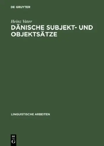 Cover of Dänische Subjekt- und Objektsätze
