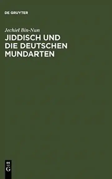 Cover of Jiddisch Und Die Deutschen Mundarten