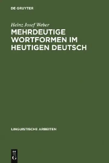Cover of Mehrdeutige Wortformen im heutigen Deutsch