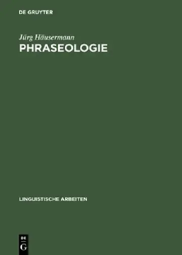 Cover of Phraseologie
