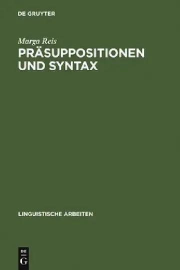 Cover of Präsuppositionen und Syntax