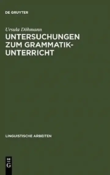 Cover of Untersuchungen Zum Grammatikunterricht
