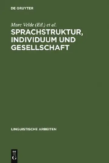 Cover of Sprachstruktur, Individuum Und Gesellschaft