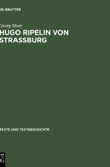 Cover of Hugo Ripelin Von Strassburg