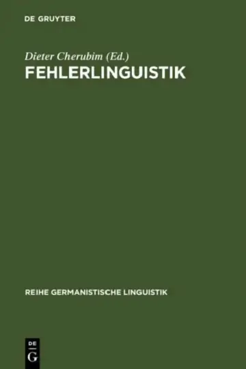 Cover of Fehlerlinguistik