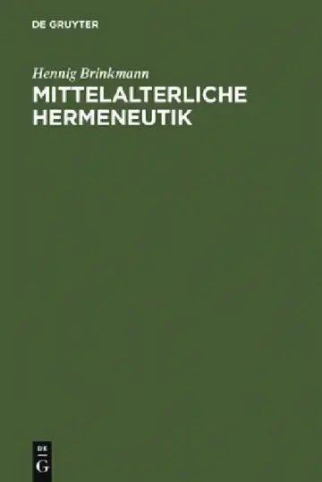 Cover of Mittelalterliche Hermeneutik