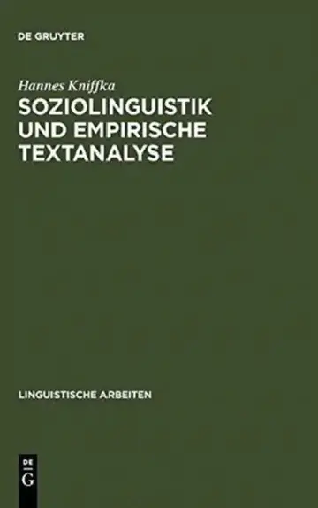 Cover of Soziolinguistik und empirische Textanalyse