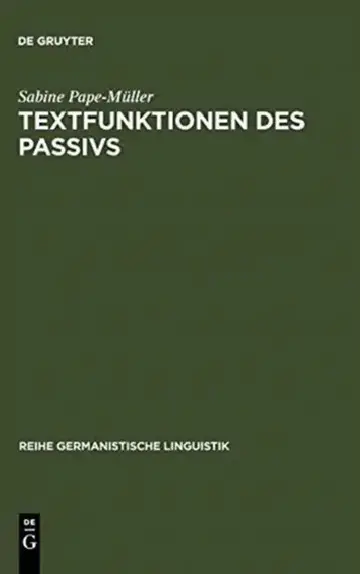 Cover of Textfunktionen des Passivs