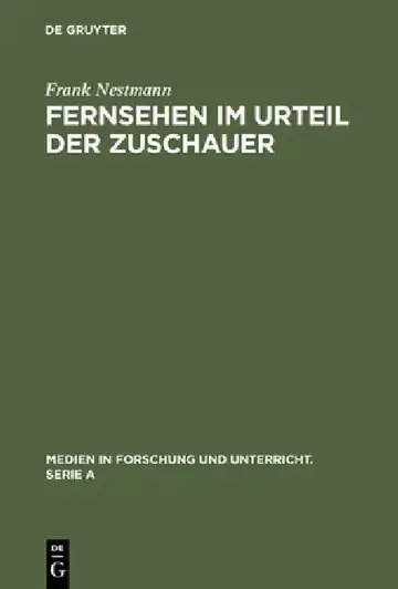Cover of Fernsehen im Urteil der Zuschauer