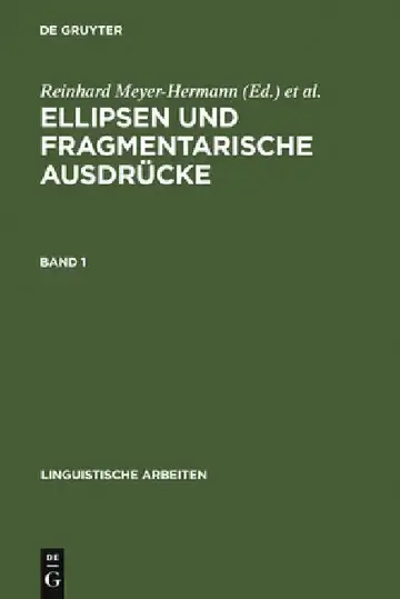Cover of Ellipsen und fragmentarische Ausdrücke