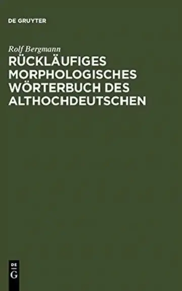 Cover of Rückläufiges Morphologisches Wörterbuch Des Althochdeutschen