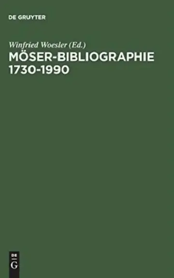 Cover of Moser-bibliographie 1730-1990