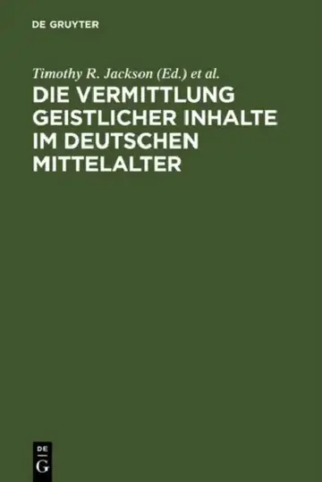 Cover of Die Vermittlung geistlicher Inhalte im deutschen Mittelalter