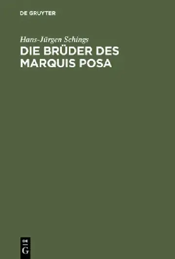 Cover of Die Brüder des Marquis Posa