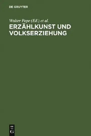 Cover of Erzählkunst und Volkserziehung