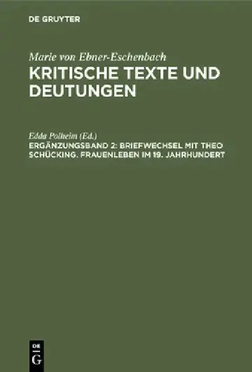 Cover of Briefwechsel mit Theo Schücking. Frauenleben im 19. Jahrhundert