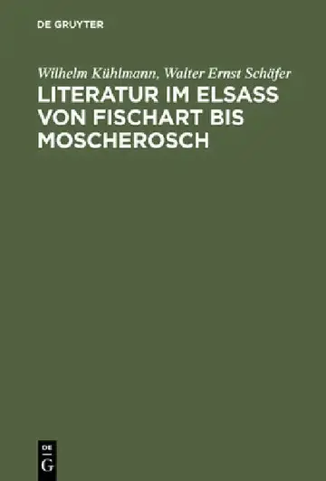 Cover of Literatur im Elsaß von Fischart bis Moscherosch