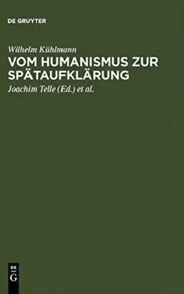Cover of Vom Humanismus Zur Spätaufklärung