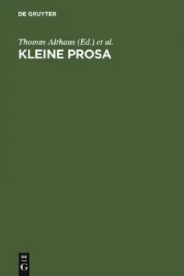Cover of Kleine Prosa