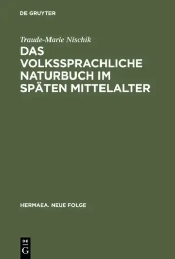 Cover of Das volkssprachliche Naturbuch im späten Mittelalter