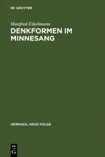 Cover of Denkformen im Minnesang