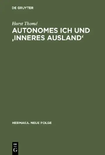 Cover of Autonomes Ich Und 'Inneres Ausland'