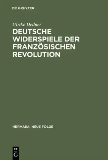 Cover of Deutsche Widerspiele der Französischen Revolution