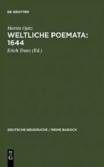 Cover of Weltliche Poemata