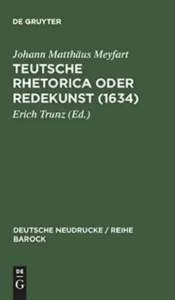 Cover of Teutsche Rhetorica oder Redekunst (1634)