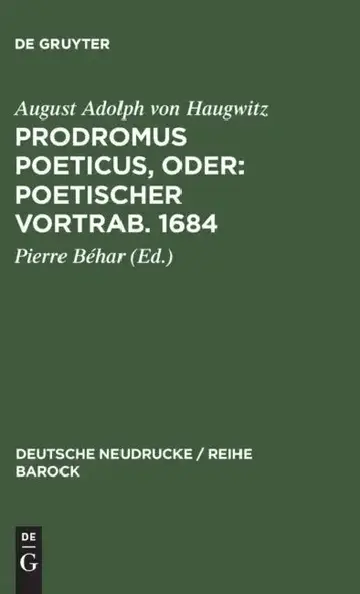 Cover of Prodromus Poeticus, Oder
