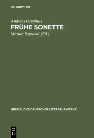 Cover of Fruhe Sonette