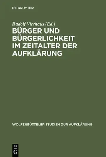 Cover of Bürger Und Bürgerlichkeit Im Zeitalter Der Aufklärung