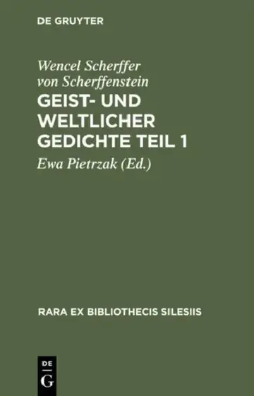 Cover of Geist- Und Weltlicher Gedichteteil 1