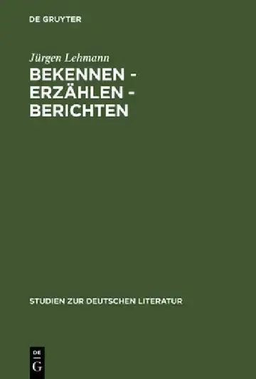 Cover of Bekennen - Erzählen - Berichten