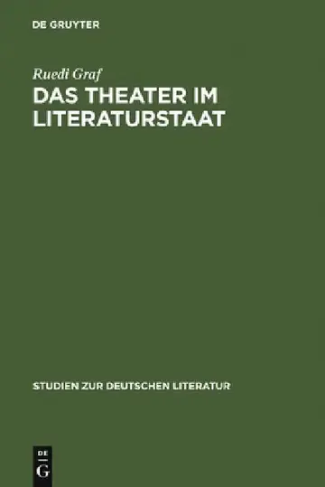 Cover of Das Theater im Literaturstaat