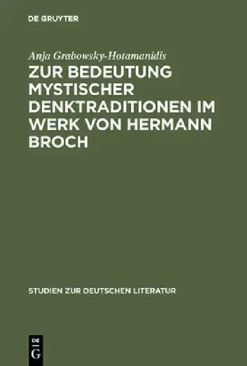 Cover of Zur Bedeutung Mystischer Denktraditionen Im Werk Von Hermann Broch