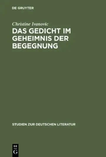 Cover of Das Gedicht im Geheimnis der Begegnung