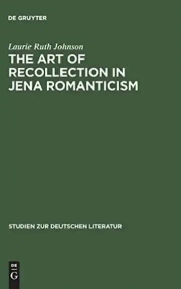 Cover of The Art of Recollection in Jena Romanticism