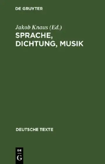 Cover of Sprache, Dichtung, Musik