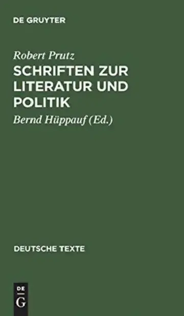 Cover of Schriften Zur Literatur Und Politik