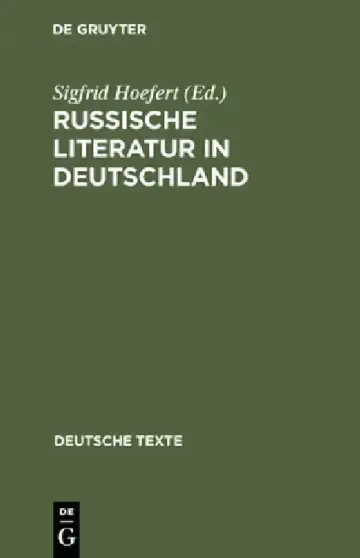 Cover of Russische Literatur in Deutschland