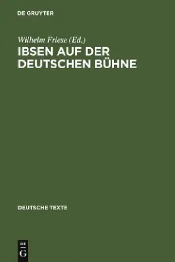 Cover of Ibsen auf der deutschen Bühne