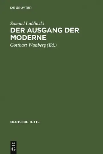 Cover of Der Ausgang der Moderne