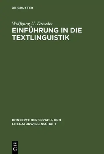 Cover of Einführung in die Textlinguistik