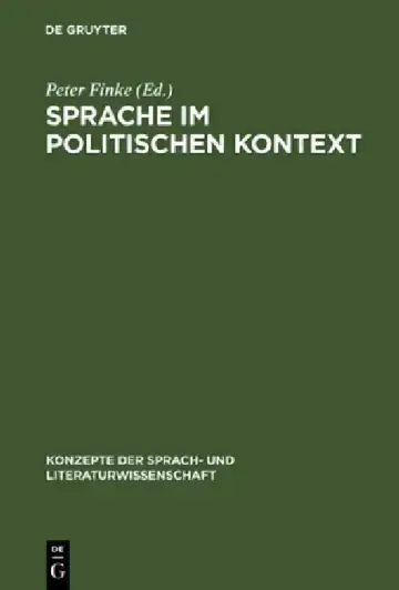 Cover of Sprache im politischen Kontext