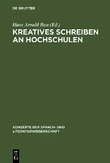 Cover of Kreatives Schreiben an Hochschulen