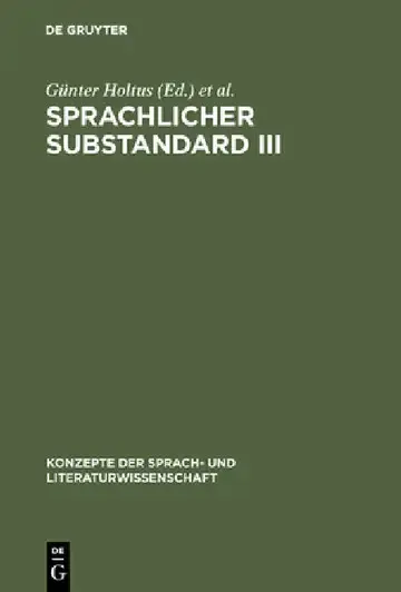 Cover of Sprachlicher Substandard III